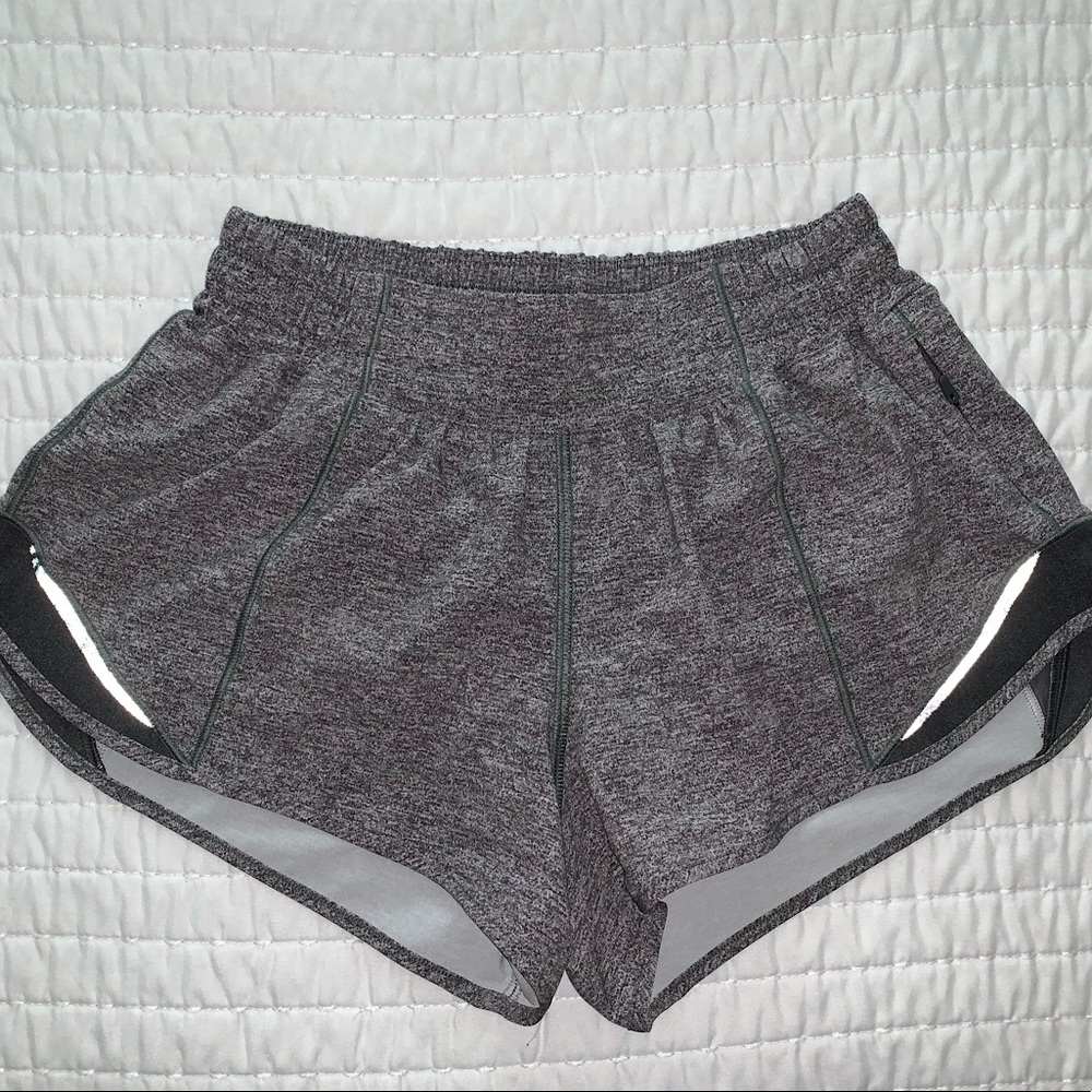 Grey Lululemon Hotty Hot Shorts